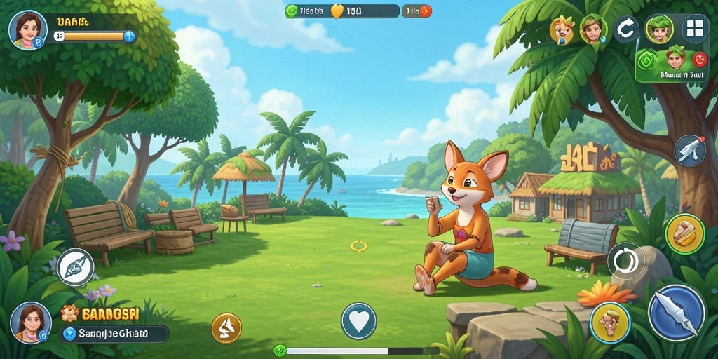 Tampilan gameplay <strong>33L</strong> dengan visual yang ceria dan menawan.