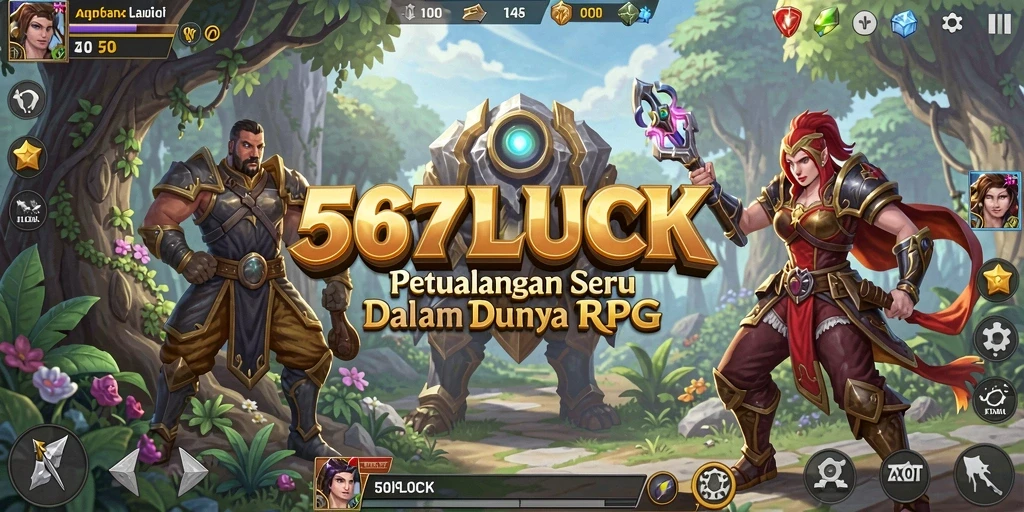 Tampilan gameplay menarik dari 567LUCK dengan pertarungan RPG yang seru.