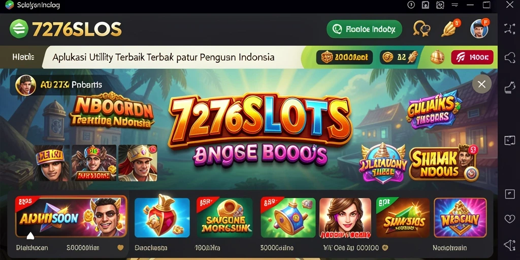 Tampilan antarmuka aplikasi 7276SLOTS yang intuitif dan ramah pengguna.