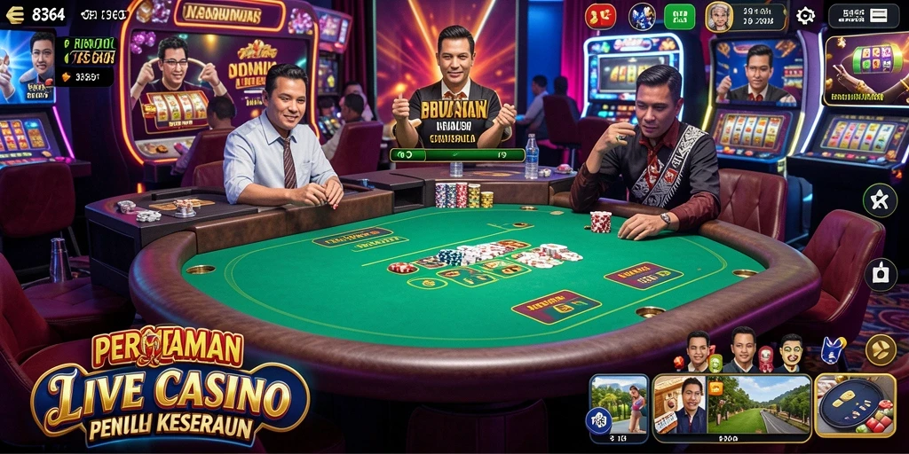 Tampilan gameplay Live Casino yang mendebarkan di 8364.