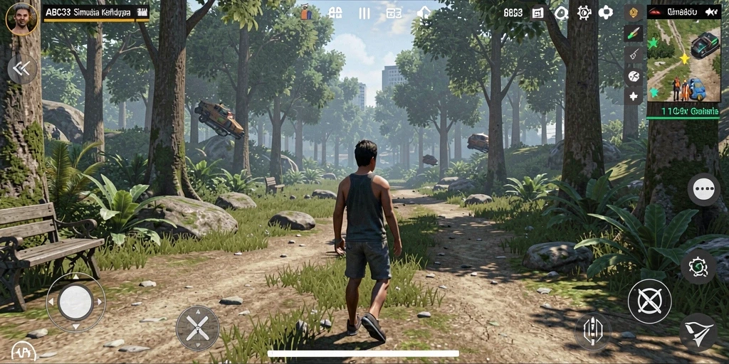 Tampilan gameplay ABC33 yang kaya akan simulasi kehidupan.
