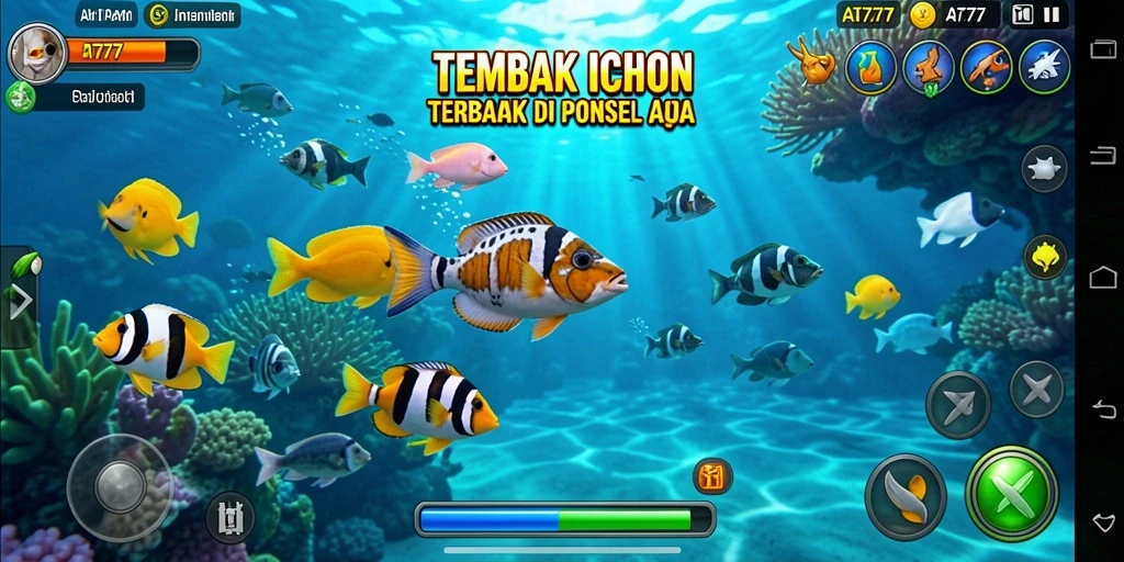 Screenshot gameplay AT777 menampilkan aksi seru menembak ikan.