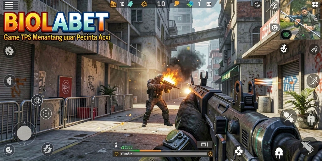 Tampilan gameplay penuh aksi di BIOLABET.