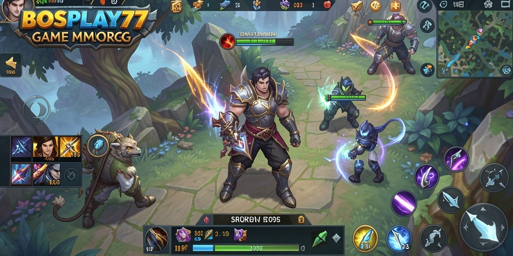 Tangkapan layar gameplay <strong>BOSPLAY77</strong> yang menampilkan aksi seru dan dunia yang luas.