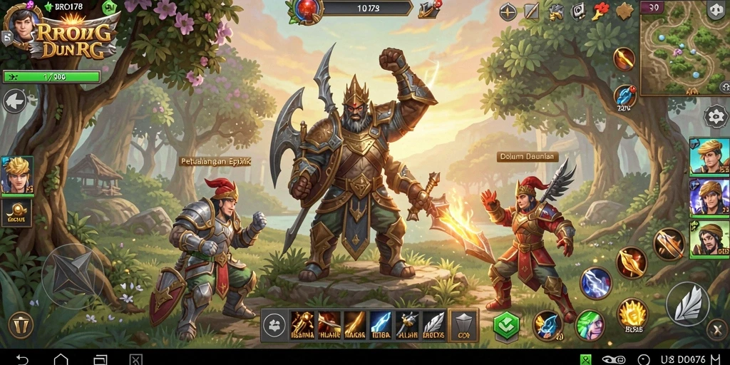 Tampilan gameplay RPG yang menakjubkan di BRO178.