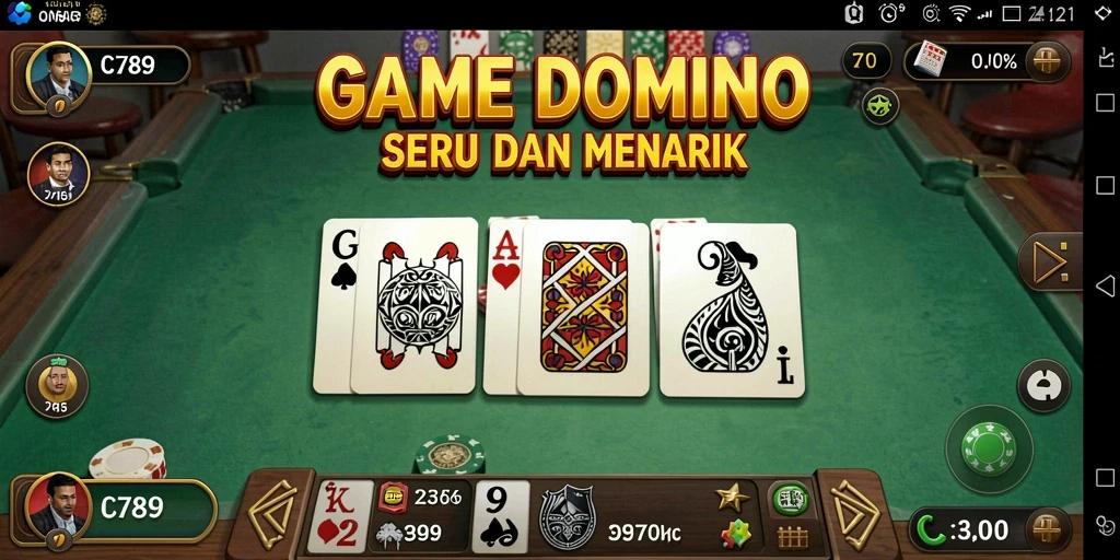 Screenshot utama C789 menampilkan gameplay Domino yang menarik.