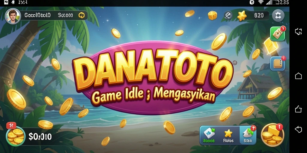 Tampilan gameplay yang menarik dari DANATOTO saat mengumpulkan sumber daya.