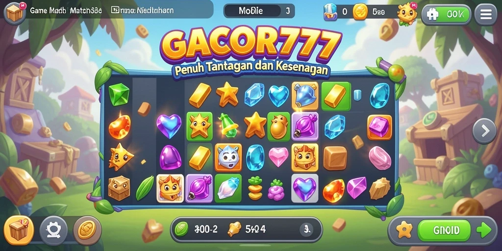 Gameplay seru GACOR777 dengan tantangan Match-3 yang menarik.