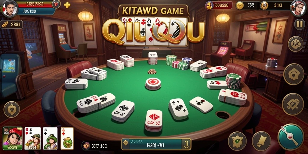 Screenshot permainan KITAWD dengan aksi seru QiuQiu.