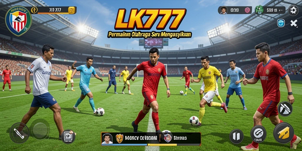 Screenshot LK777 menampilkan dinamika seru dari permainan olahraga yang penuh aksi.