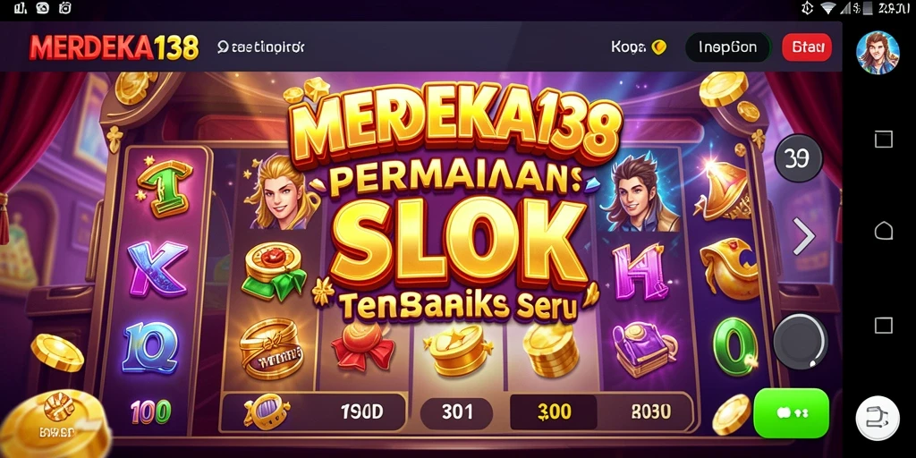 Screenshot gameplay MERDEKA138 menampilkan hadiah besar dan putaran yang seru.