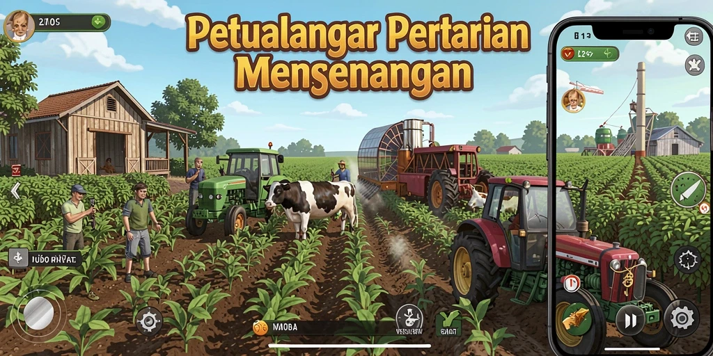 Screenshot MPO2121 menampilkan gameplay pertanian yang seru dan interaktif.