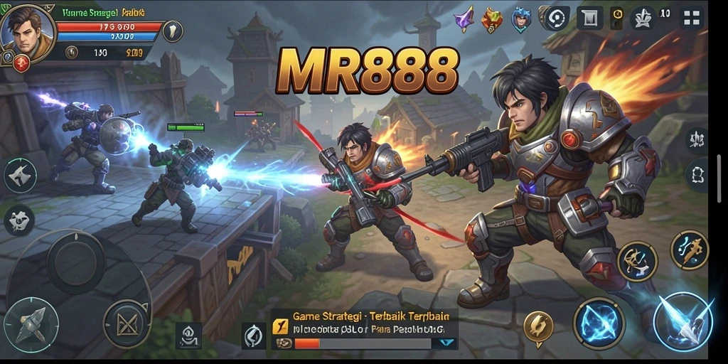 Screenshot utama yang menunjukkan aksi strategis dalam game SLG.