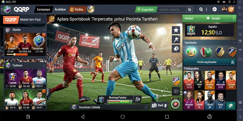 Screenshot QQRP menampilkan berbagai taruhan olahraga yang tersedia.