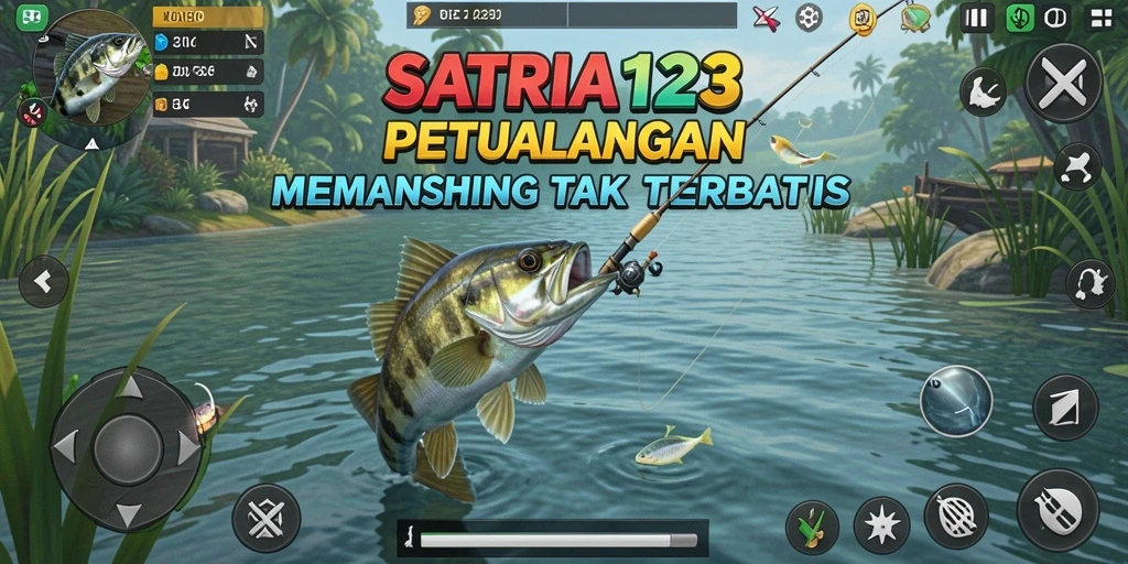 Screenshot SATRIA123 menunjukkan aksi memancing yang mendebarkan.