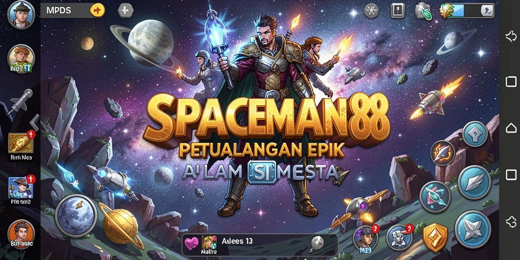 Tangkapan layar SPACEMAN88 menampilkan aksi seru dalam petualangan RPG.
