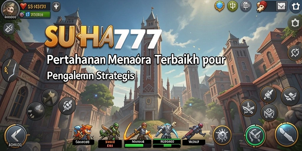 Gameplay seru dari SUHU777 yang menampilkan pertahanan menara yang strategis.