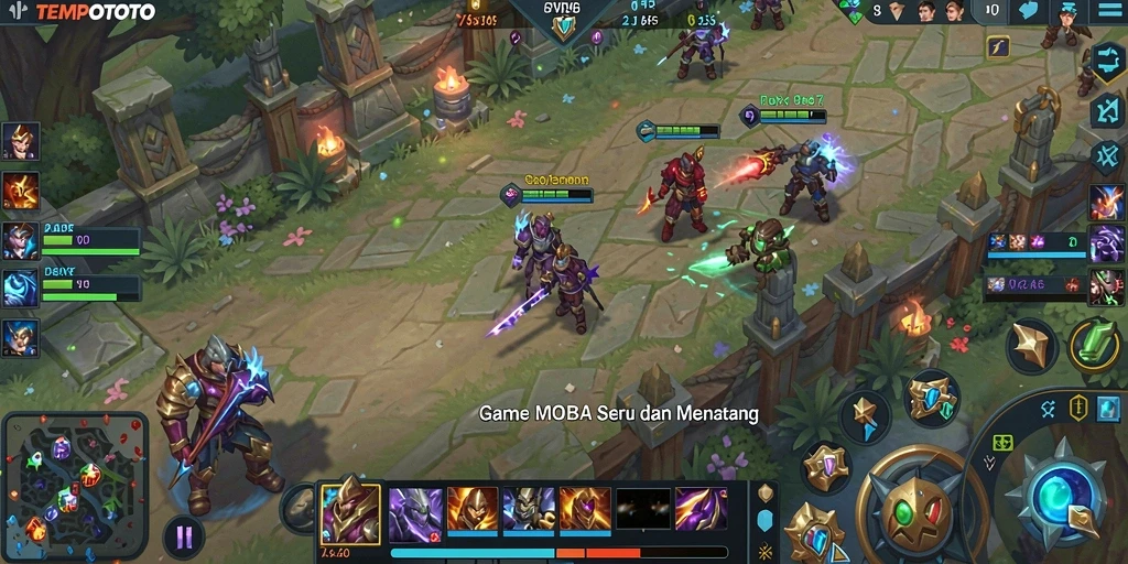 Screenshot gameplay TEMPOTOTO menampilkan aksi pertarungan yang intens.